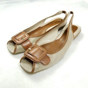 Cole Haan Nike Air Peep Toe Slingback Flats